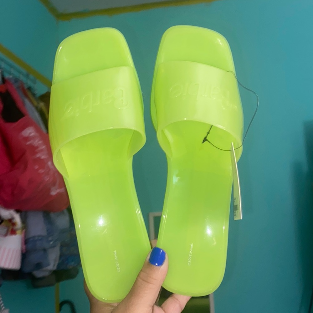 Barbie x forever 21 collab open toe block heel
